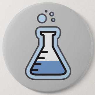 Science Beaker 6 Inch Round Button