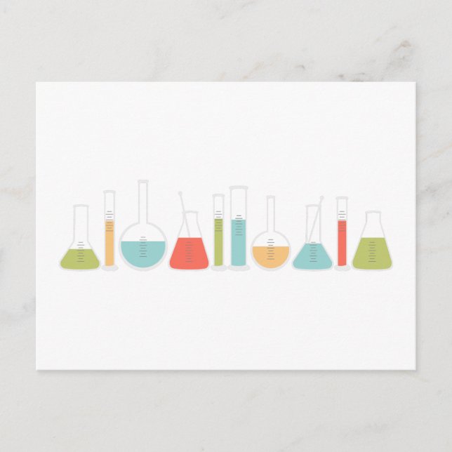 Science Beakers Postcard (Front)