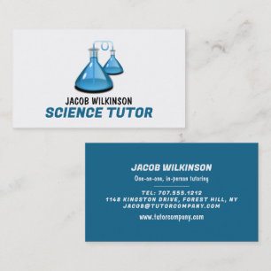 Science Beakers, Science Tutor, Teacher Business Card