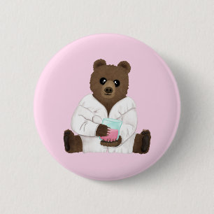 Science Bear badge 2 Inch Round Button