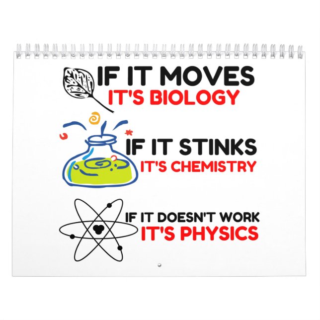 Science BIOLOGY CHEMISTRY PHYSICS Calendar (Cover)