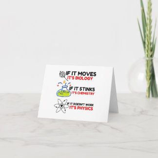 Science BIOLOGY CHEMISTRY PHYSICS Card