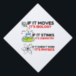 Science BIOLOGY CHEMISTRY PHYSICS Graduation Cap Topper<br><div class="desc">Funny, cool, awesome, animals, nerd, geek, vintage, retro, sayings, gift idea, couple, love, sports</div>