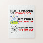 Science BIOLOGY CHEMISTRY PHYSICS Jigsaw Puzzle<br><div class="desc">Cool,  Comic,  Love,  Funny,  Coupes,  Vintage sports,  Retro,  Cute,  Christmas,  Nerd,   humour,  Geek,  Hipster,  Science</div>