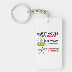 Science BIOLOGY CHEMISTRY PHYSICS Keychain