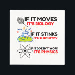 Science BIOLOGY CHEMISTRY PHYSICS Napkin<br><div class="desc">Cool,  Comic,  Love,  Funny,  Coupes,  Vintage sports,  Retro,  Party,  Cute,  Christmas,  Nerd,   humour,  Geek,  Hipster</div>