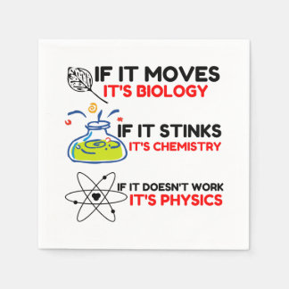 Science BIOLOGY CHEMISTRY PHYSICS Napkin