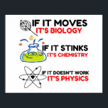 Science BIOLOGY CHEMISTRY PHYSICS Poster<br><div class="desc">cool,  comic,  cute,  love,  vintage sports,  science,  couple,  funny,  retro</div>