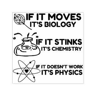 Science BIOLOGY CHEMISTRY PHYSICS Self-inking Stamp
