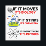 Science BIOLOGY CHEMISTRY PHYSICS Square Business Card<br><div class="desc">chemistry,  gift,  biology,  student,  idea,  physicist,  quote,  teacher,  geek,  physics,  nerd,  saying,  funny</div>