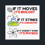 Science BIOLOGY CHEMISTRY PHYSICS Square Business Card<br><div class="desc">chemistry,  gift,  biology,  student,  idea,  physicist,  quote,  teacher,  geek,  physics,  nerd,  saying,  funny</div>