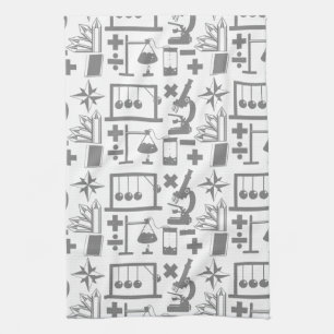 Science Biology Physics Geology Math Pattern Kitchen Towel