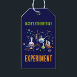 Science Birthday Invitations Gift Tags<br><div class="desc">Complete your science-themed kids birthday party with our Chemistry Set Favour Tags! These charming favour tags feature a captivating design of a chemistry set with neon-coloured accents, perfectly complementing your science-themed celebration. Attach these tags to party favours, gift bags, or treat boxes to add a personalized touch to your little...</div>