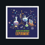 Science Birthday Invitations Napkin<br><div class="desc">Elevate the science-themed party atmosphere with our Chemistry Set Kids Birthday Napkins! These vibrant napkins feature a captivating design of a chemistry set with neon-coloured accents, perfectly complementing your science-themed celebration. Let your little scientists enjoy their snacks and treats while immersing themselves in the world of discovery. Add a touch...</div>
