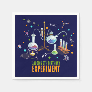 Science Birthday Invitations Napkin