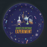 Science Birthday Invitations Paper Plate<br><div class="desc">Elevate the science-themed party atmosphere with our Chemistry Set Kids Birthday plates! These vibrant plates feature a captivating design of a chemistry set with neon-coloured accents, perfectly complementing your science-themed celebration. Let your little scientists enjoy their snacks and treats while immersing themselves in the world of discovery. Add a touch...</div>