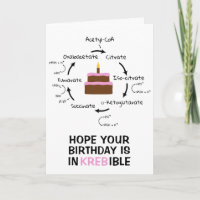 Science Birthday Kreb's Cycle Biology Cake Teacher