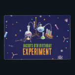 Science Birthday Laminated Place Mat<br><div class="desc">Transform your dining experience with our captivating science-themed placemat! Immerse yourself in the world of chemistry with a mesmerizing chemistry set design on a deep navy background. The addition of neon colours creates a vibrant and stylish touch, making this placemat a perfect choice for those who adore science and want...</div>