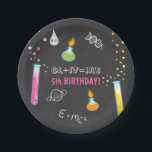 Science Birthday Paper plates Experiment Lab Girl<br><div class="desc">♥ A wonderful addition to your party! Science theme.</div>