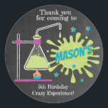 Science Birthday Party | Science is Fun Classic Round Sticker<br><div class="desc">Science Birthday Party | Science is Fun Sticker - Put on your lab coat and be ready for explosive fun! It's the perfect touch for your science party. No need for tests or experiments, this awesome sticker passes them all with flying colours. This sticker is part of our science birthday...</div>