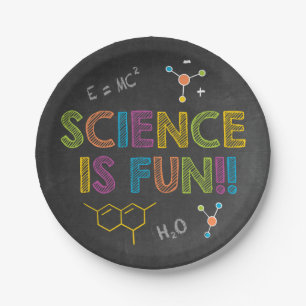 Science Birthday Party Science is Fun Paper Plate