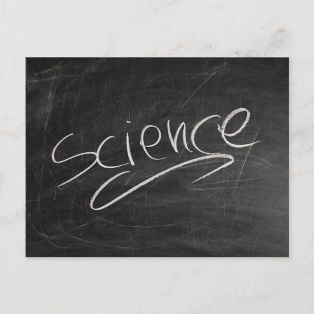 SCIENCE BLACKBOARD CHALK BACKGROUNDS POSTCARD (Front)