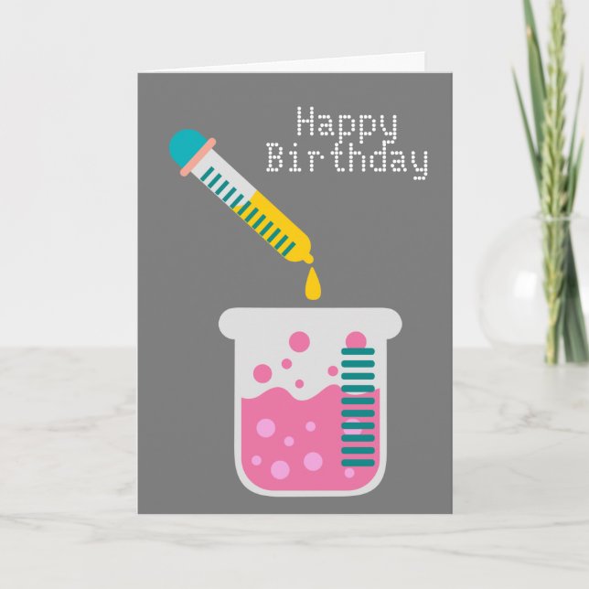 Science chemistry cute science equipment card (Front)