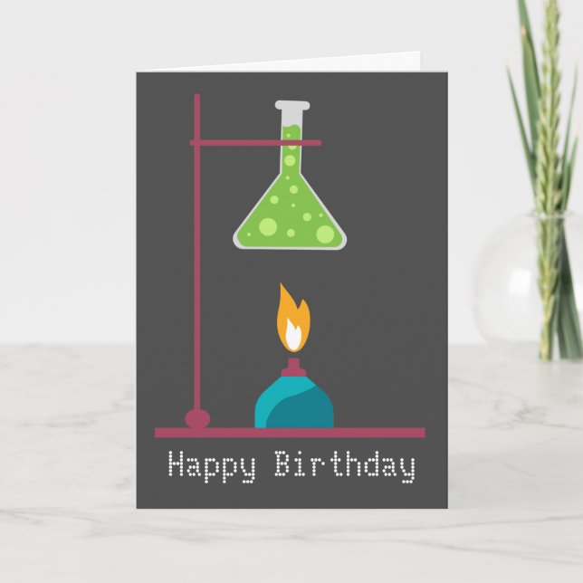 Science chemistry cute science equipment card (Front)