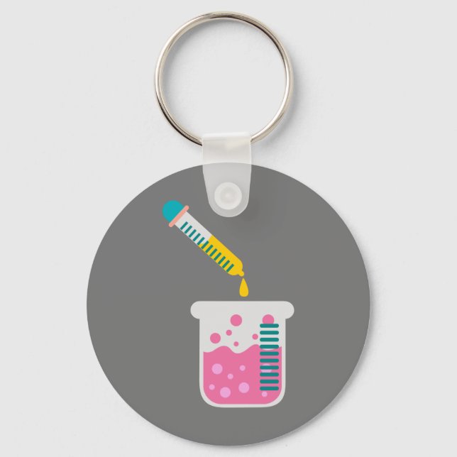 Science chemistry cute science equipment keychain (Front)