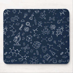 Science / Chemistry Doodle Pattern Mouse Pad