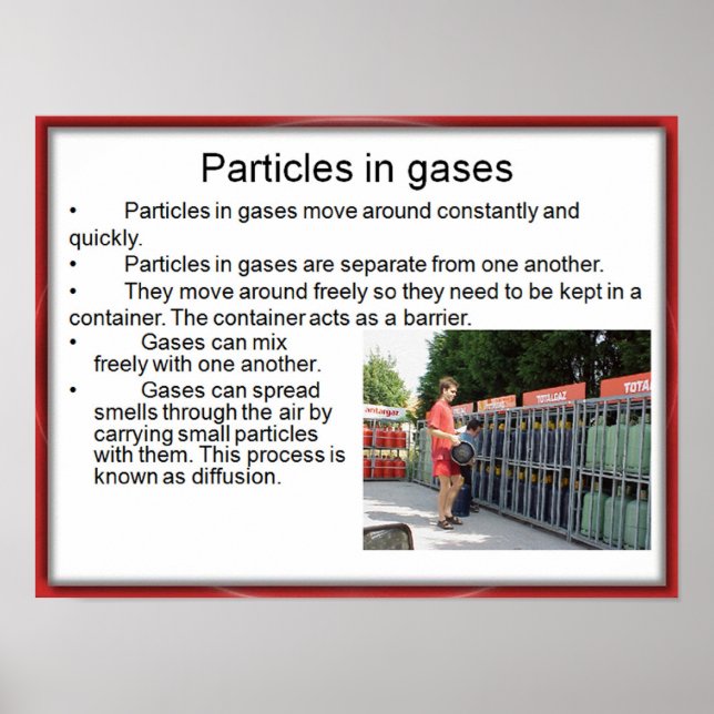 Science, Chemistry, Particles in gases Poster (Front)