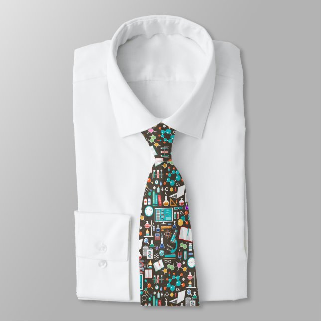 Science / Chemistry Pattern Tie (Tied)
