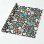Science / Chemistry Pattern Wrapping Paper<br><div class="desc">This wrapping paper makes any gift special and unique. Use this wrapping paper for a science fair background,  for crafts and of course,  wrapping any holiday or birthday gift!</div>