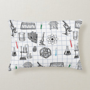 Science Chemistry Scientist Pattern  Accent Pillow