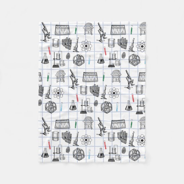 Science Chemistry Scientist Pattern   Fleece Blanket (Front)