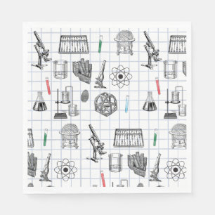 Science Chemistry Scientist Pattern Napkin