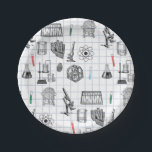 Science Chemistry Scientist Pattern   Paper Plate<br><div class="desc">A science themed chemistry pattern ideal for anyone who loves science,  chemistry,  biology etc. An ideal gift for scientists no matter the age.</div>