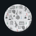 Science Chemistry Scientist Pattern Paper Plate<br><div class="desc">A science themed chemistry pattern ideal for anyone who loves science, chemistry, biology etc. An ideal gift for scientists no matter the age.</div>