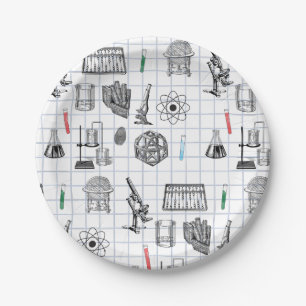 Science Chemistry Scientist Pattern   Paper Plate