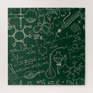 Science, chemistry, vintage laboratory pattern jigsaw puzzle