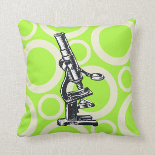 Science Chic - Microscope Throw Pillow