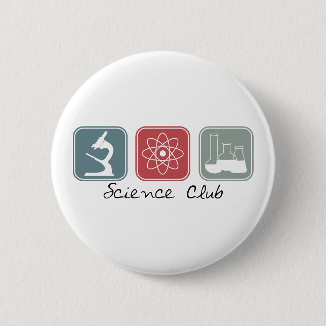 Science Club (Squares) 2 Inch Round Button (Front)