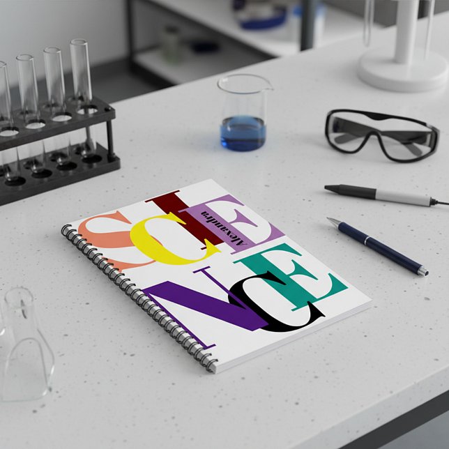 "SCIENCE" colourful personalized Notebook (Creator Uploaded)