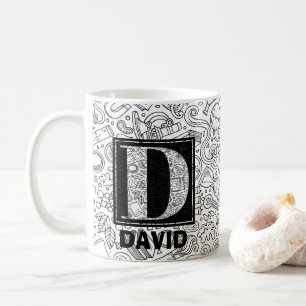 Science Custom Monogram - Letter D Coffee Mug