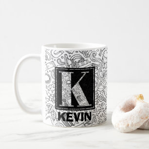 Science Custom Monogram - Letter K Coffee Mug