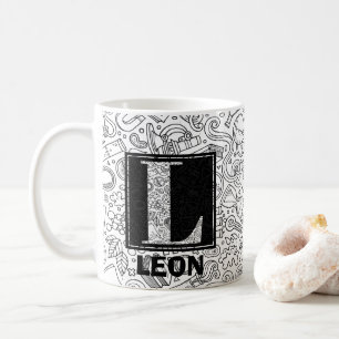 Science Custom Monogram - Letter L Coffee Mug