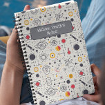 Science Drawing I Custom Name Kids Back To School Notebook<br><div class="desc">Ignite a passion for discovery with our Science Drawing Custom Name Kids Back to School Notebook! Perfect for young scientists and students who enjoy personalized touches, this notebook blends detailed scientific illustrations with the option to add a custom name for a unique touch. Features: Intricate Design: The cover features detailed...</div>