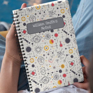 Science Drawing I Custom Name Kids Back To School Notebook