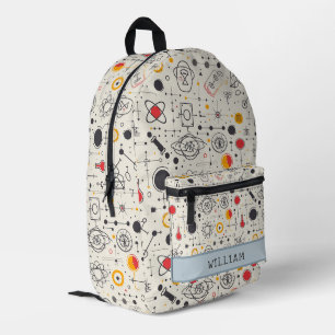 Science Drawing I Custom Name Kids Back To School Printed Backpack