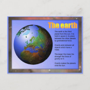 Science,  Earth Postcard